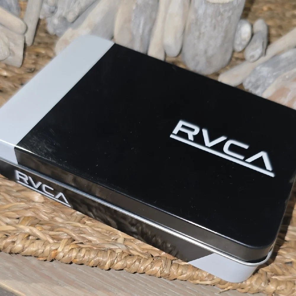 RVCA Black and Navy Card Holder